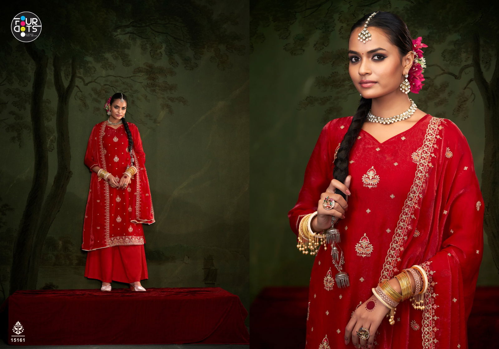 Gajban Repeat By Fourdots Fandy Silk With Heavy Festive Wear Wholesale Designer Salwar Suits Wholesale Market